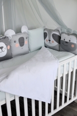 Дитячий постільний комплект Veres Zoo mint 6 одиниць